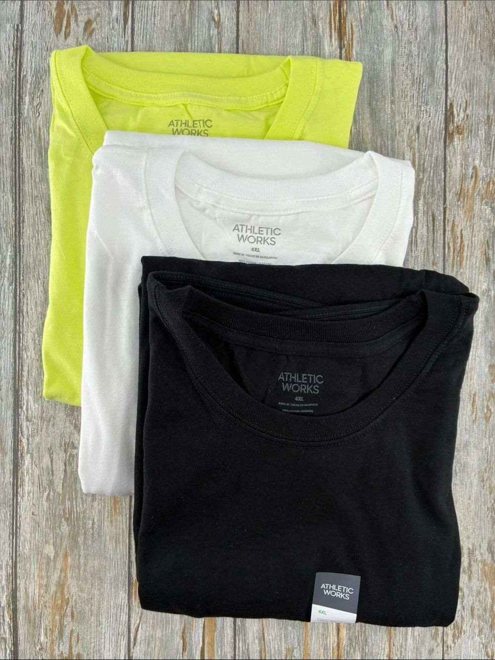 Men’s Active Durable Cotton Short Sleeve T-Shirts 3-Pack Size 4XL